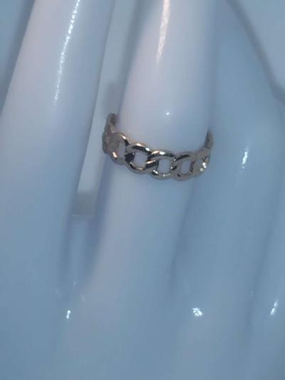 Open Chain Chic Rhinestone Ring - Thumbnail 2