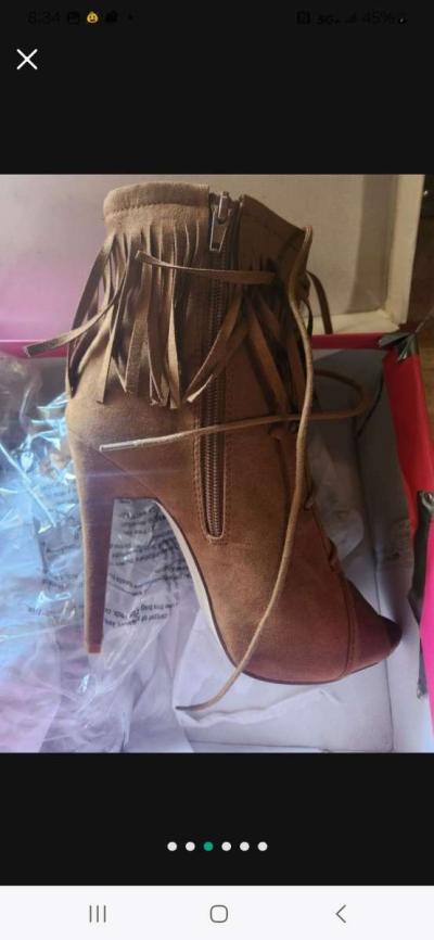 women size 8 brown brand new ankle boots - Thumbnail 2