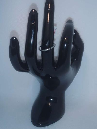 Simple Silver Band Ring GA - Thumbnail 4