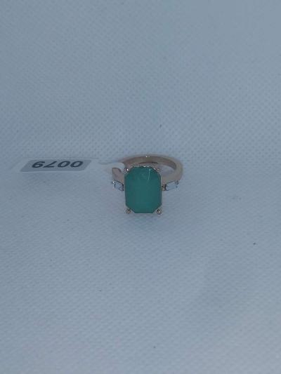 Radiant Green Chic Rhinestone Ring - Thumbnail 3