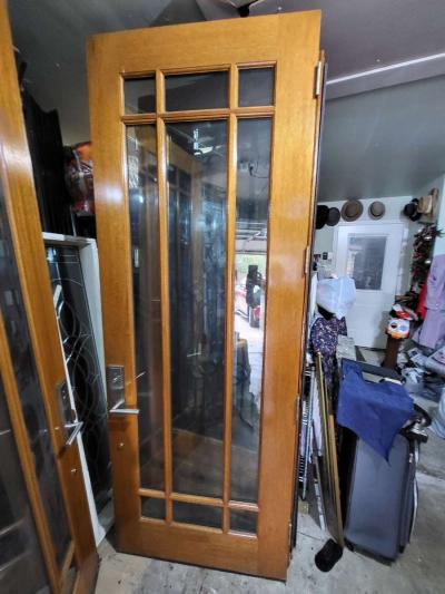 Mahogany Solid good front doble door 72x95 asking for price - Thumbnail 4
