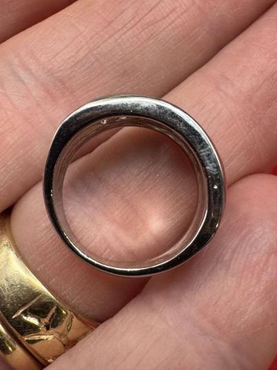 2034PTT Stainless With Rhinestones Nana Band Ring - Thumbnail 6