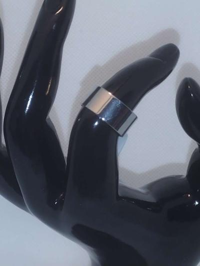 Wide Band Retro Geometric Ring - Thumbnail 2