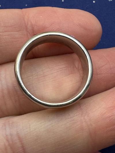 2016 New Stainless Steel  Silver Band Shiny Rhinestones  Rin - Thumbnail 3