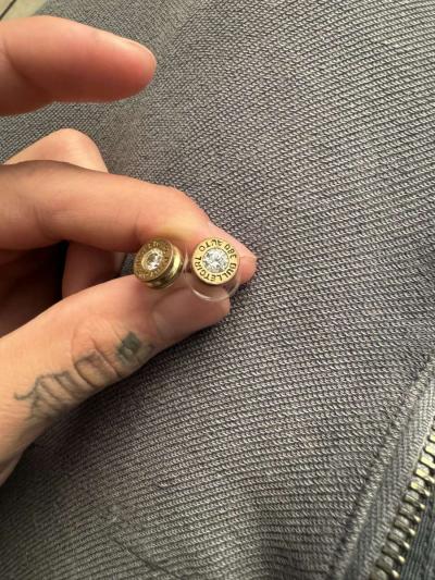 Bullet diamond earrings - Thumbnail 2