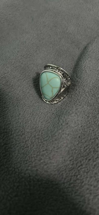 mens rings turquoise tizora natural stone - Thumbnail 6