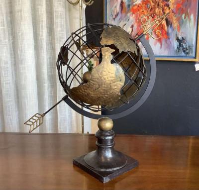 Metal Armillary Globe Sphere - Thumbnail 2