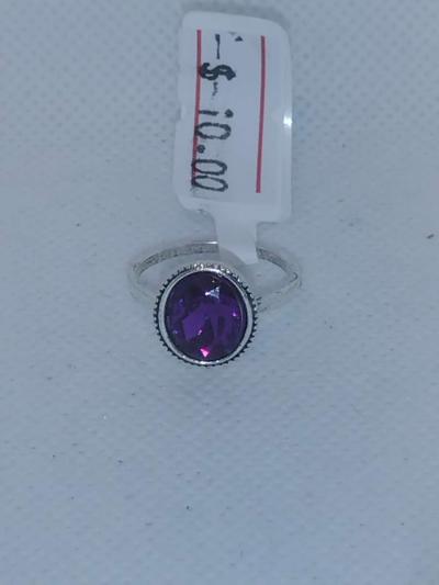 Purple Oval Cut Ring - Thumbnail 4