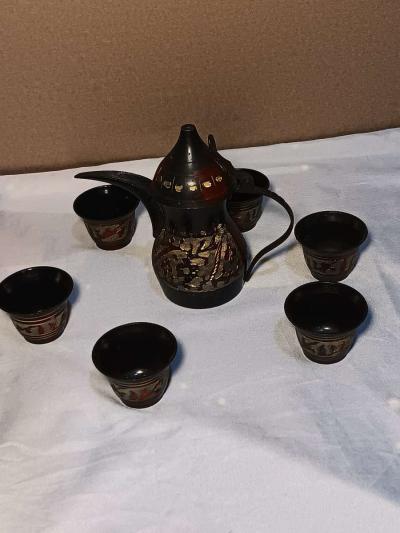 Antique Brass copper Dallah - Thumbnail 2