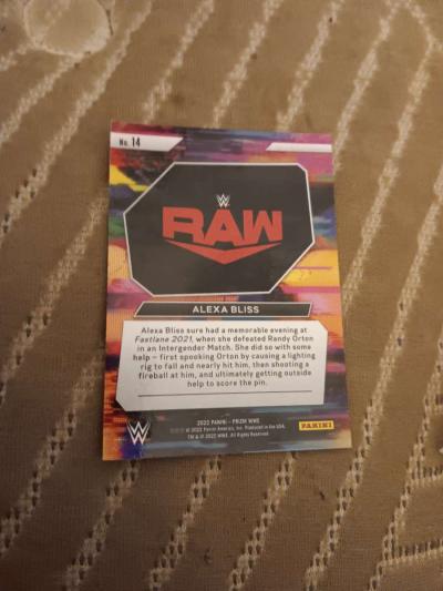 rare 2022 limited edition prism wwe raw alexa bliss card - Thumbnail 2