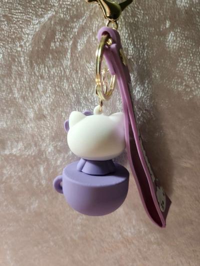 Hello Kitty Purple Teacup Keychain - Thumbnail 3