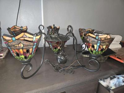 Tiffanys antique Chandelier and lamp shade - Thumbnail 4