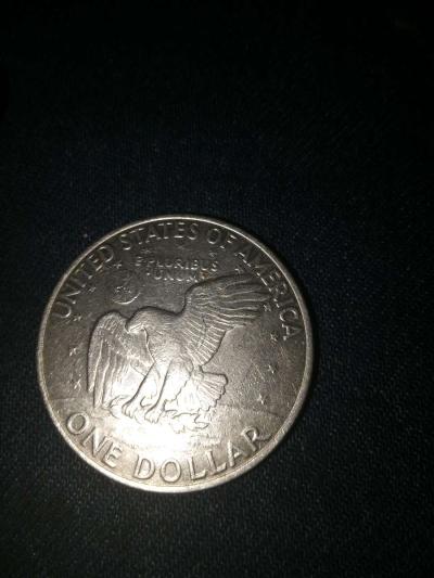 1972 eishnhower silver dollar rare flying eagle design - Thumbnail 4