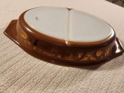 pyrex dish with gold leaf - Thumbnail 5