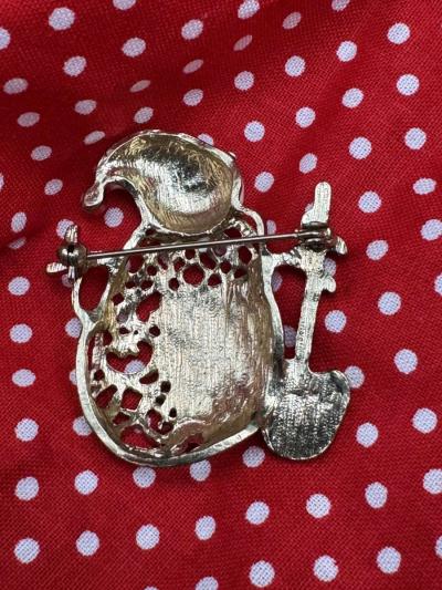 2039PTT High Quality New Enamel  Snowman With Shovel - Thumbnail 4