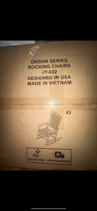 Set of 2 Turquoise Rocking Chairs - Thumbnail 2