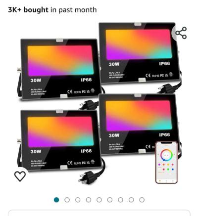 Color Changing LED Flood Lights  Bluetooth - Thumbnail 3