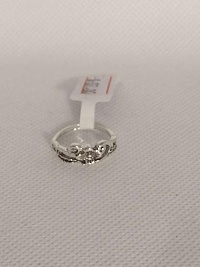 Bohemian Floral Design Silver Ring - Thumbnail 4