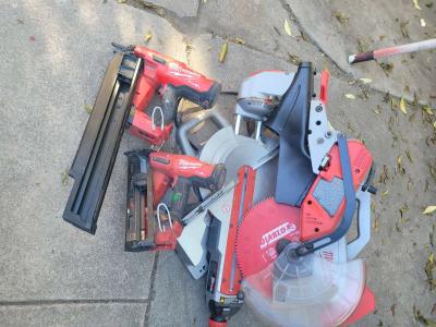 milwaukee 12  miter saw framing nailer and finishing nail gu - Thumbnail 3