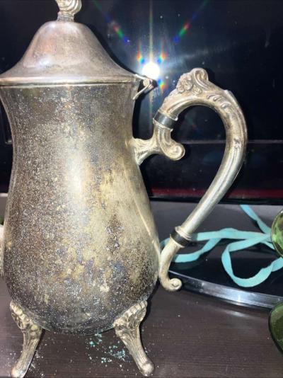 antique silver plated teapot - Thumbnail 2