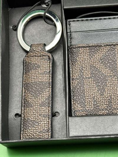 2042HPSR New Brown  Black Michael Kors Slim Holder With Key - Thumbnail 2