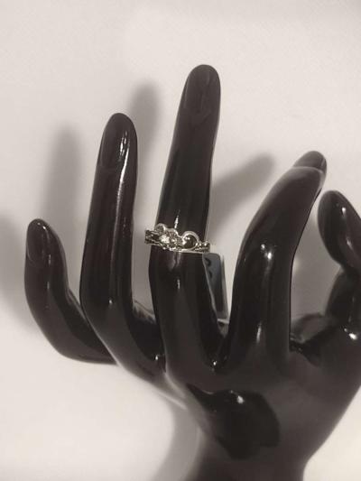 Bohemian Floral Design Silver Ring - Thumbnail 3