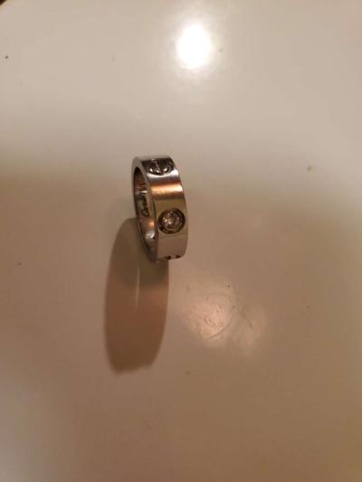 18k Cartier 3 Diamond Love Ring - Thumbnail 5