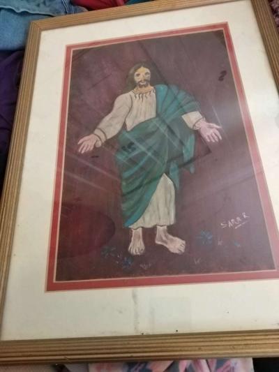 Jesus pic painted and drawer by Sara Robison year 1990 - Thumbnail 3