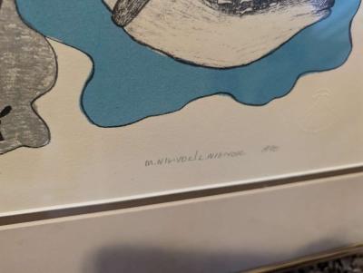 Arctic survival Nanogak Mabel Nigiyok lithograph - Thumbnail 5