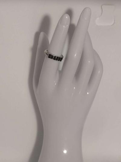 Black Twelve Silvery Ring - Thumbnail 2