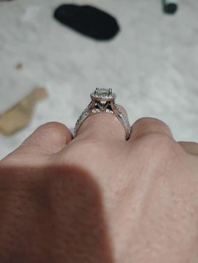 white gold wedding set size 7 - Thumbnail 3