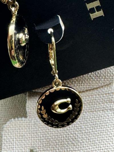 2043HCRA Beautiful Coach Classic Drop Ear Rings NWT In Origi - Thumbnail 3