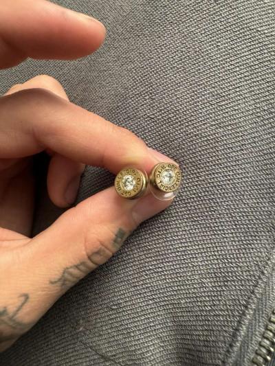Bullet diamond earrings