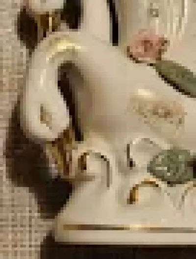 Vintage Fine China Swan Vase - Thumbnail 2