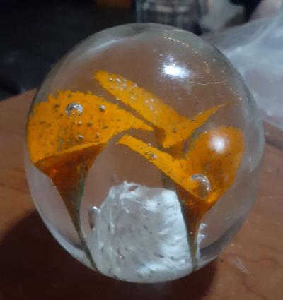 vintage glass paperweight - Thumbnail 3