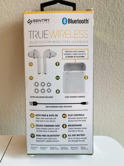 BRAND NEW Sentry Bluetooth Earbuds and Charging Cable - Thumbnail 5