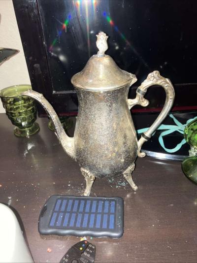 antique silver plated teapot - Thumbnail 4