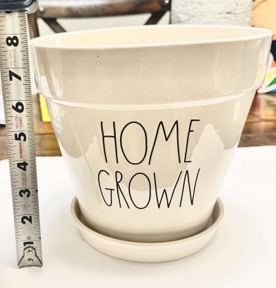Rae Dunn Home Grown Glazed Ceramic 8 Inch Planter - Thumbnail 2