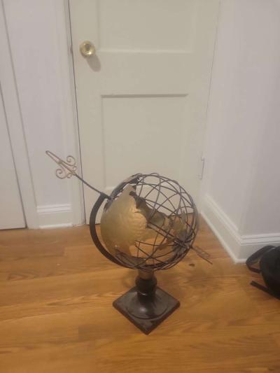 Metal Armillary Globe Sphere - Thumbnail 4