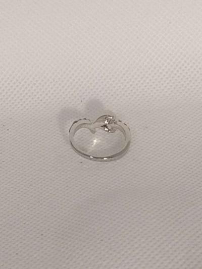 Pink Heart Silvery Ring - Thumbnail 5