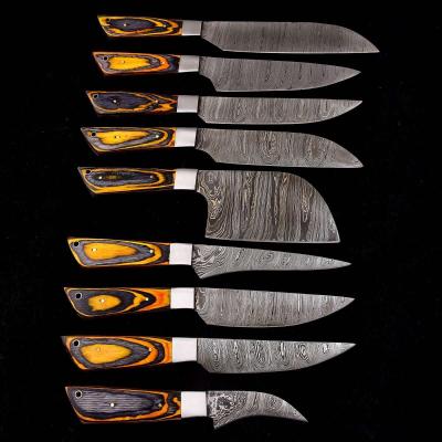 handmade damscus steel chef set 9pcs with leather case - Easton, Pennsylvania