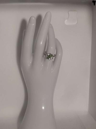 Green Dragonfly Silvery Ring - Thumbnail 2