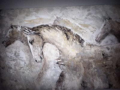 horses on the run painting - Thumbnail 2