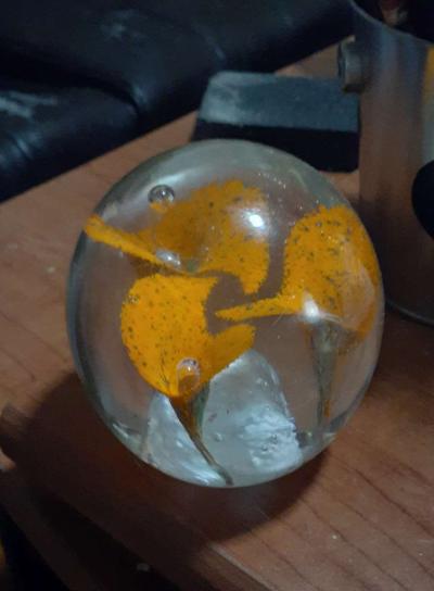 vintage glass paperweight - Thumbnail 4