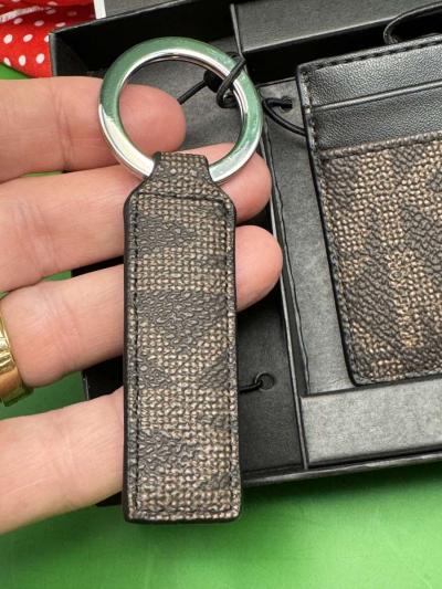 2042HPSR New Brown  Black Michael Kors Slim Holder With Key - Thumbnail 4