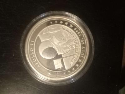 Apollo 11 anniversary silver dollar coin - Thumbnail 2