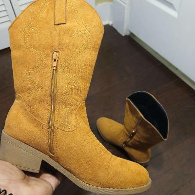 Western Brown Cowboy Boots For Women Size 6 - Thumbnail 5