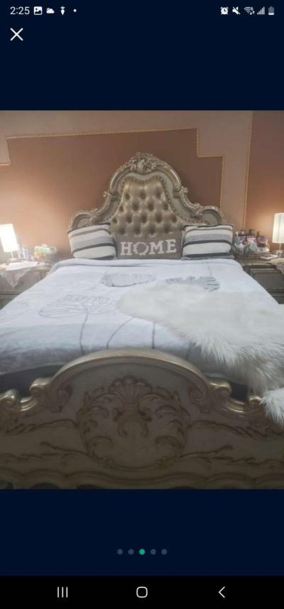 bedroom Italian Furniture Gold 7pices - Thumbnail 4