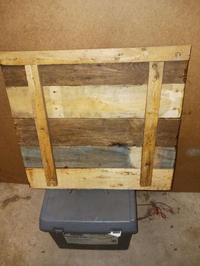 Handmade rustic Wooden plaque with cross I built - Thumbnail 5