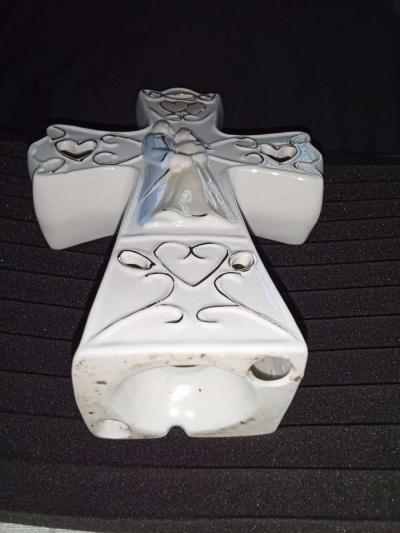 Groom and Bride Wedding Cross Table Decor - Thumbnail 2